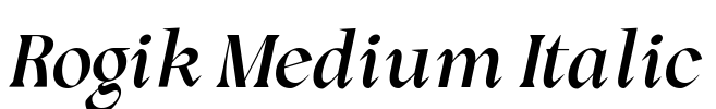 Rogik Medium Italic Font Image