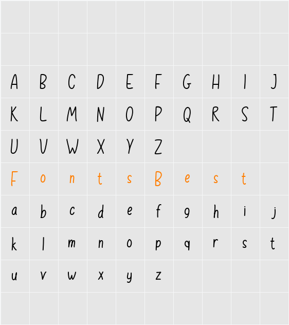 Floure Character Map