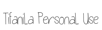 Tifanila Personal Use Font Image