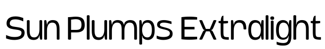 Sun Plumps Extralight Font Image