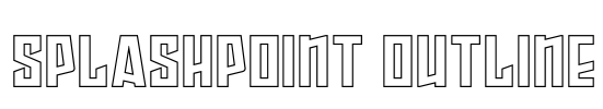 Splashpoint Outline Font Image