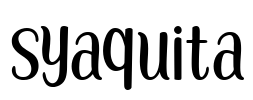 Syaquita Font Image
