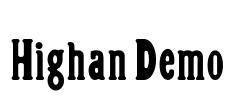 Highan Demo Font Image