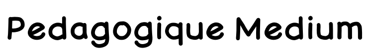 Pedagogique Medium Font Image