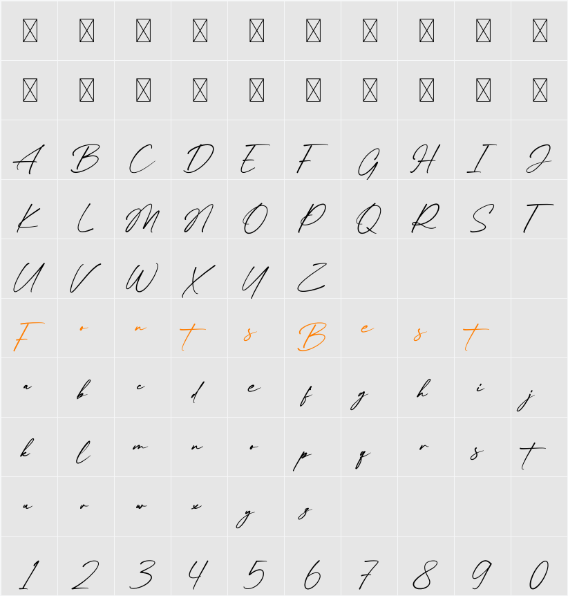 Bethany Avanue Character Map