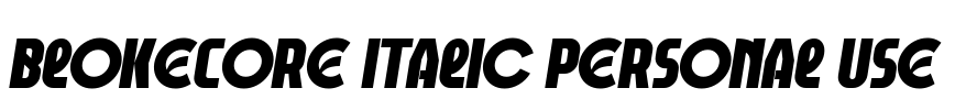 Blokecore ITALIC PERSONAL USE Font Image