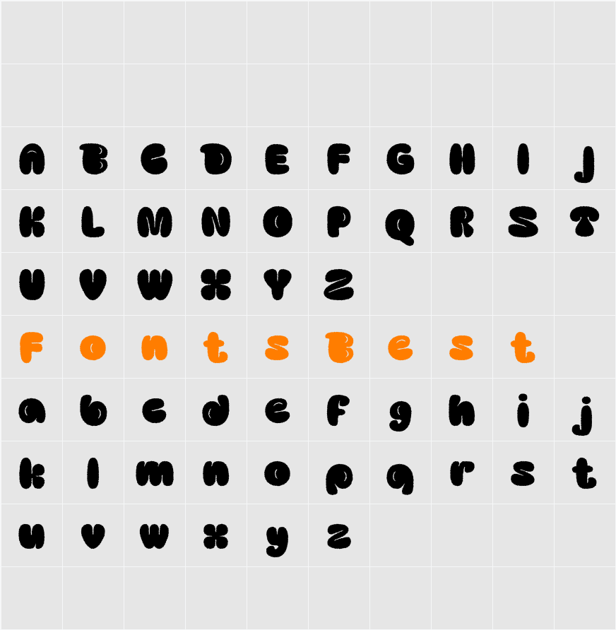 Busky Rough Demo Character Map