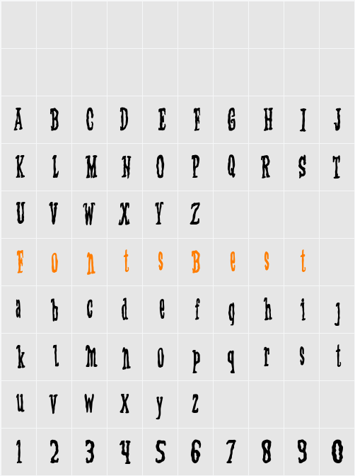 JAZZBOB Character Map