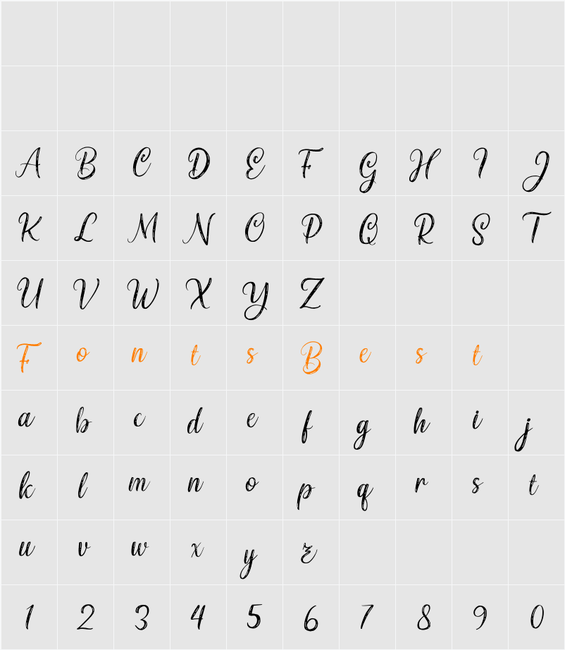 Seronita Character Map
