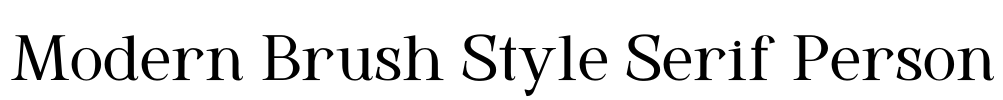 Modern Brush Style Serif Person Font Image