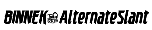 BINNEK-AlternateSlant Font Image