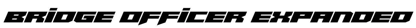 Bridge OFFicer Expanded Font Image