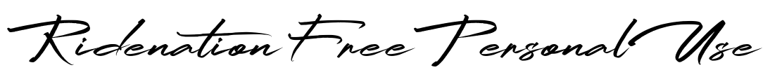 Ridenation FreePersonalUse Font Image