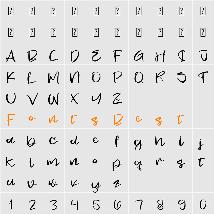Galthome Character Map
