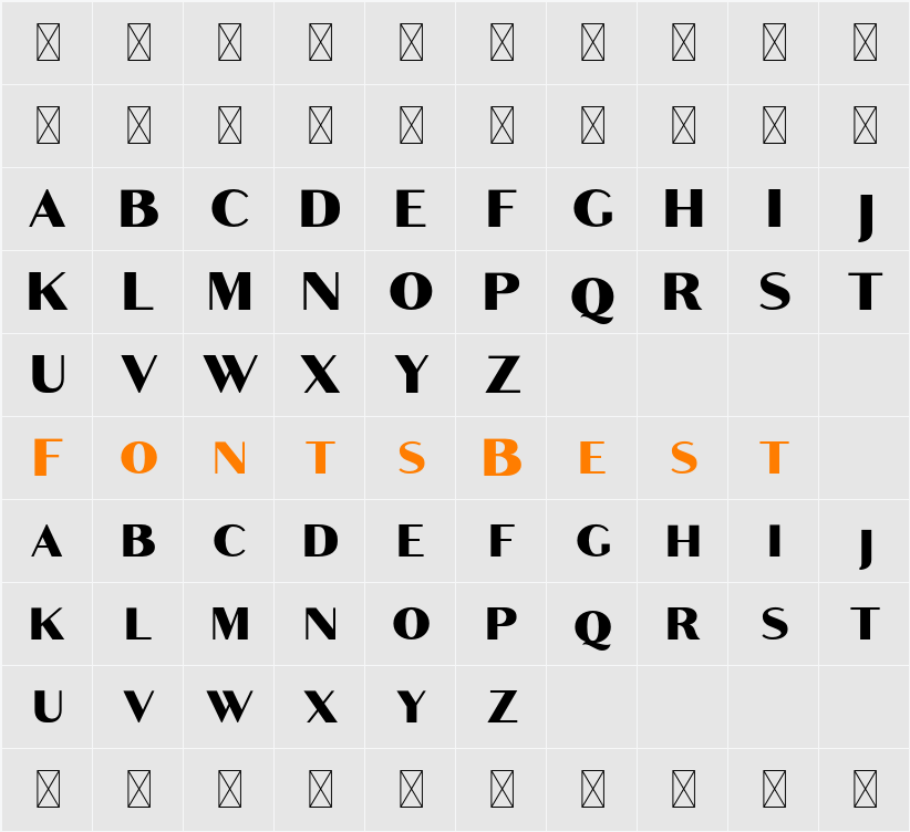 Croco Free Character Map