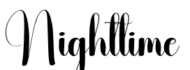 Nighttime Font Image