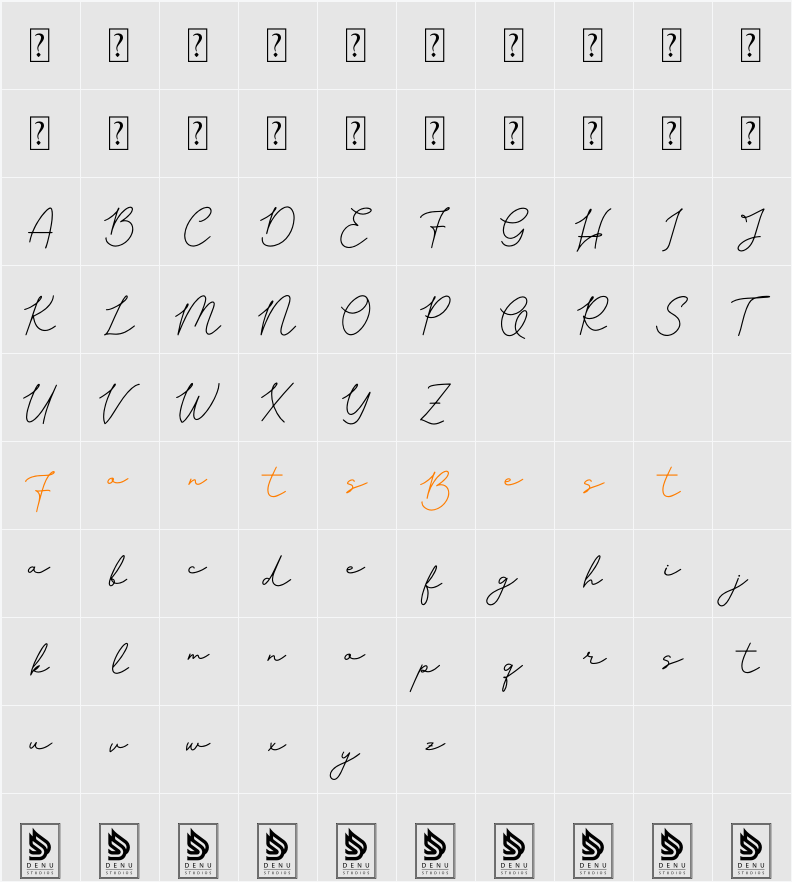 Pasttemy Character Map