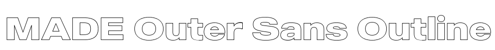 MADE Outer Sans Outline Font Image
