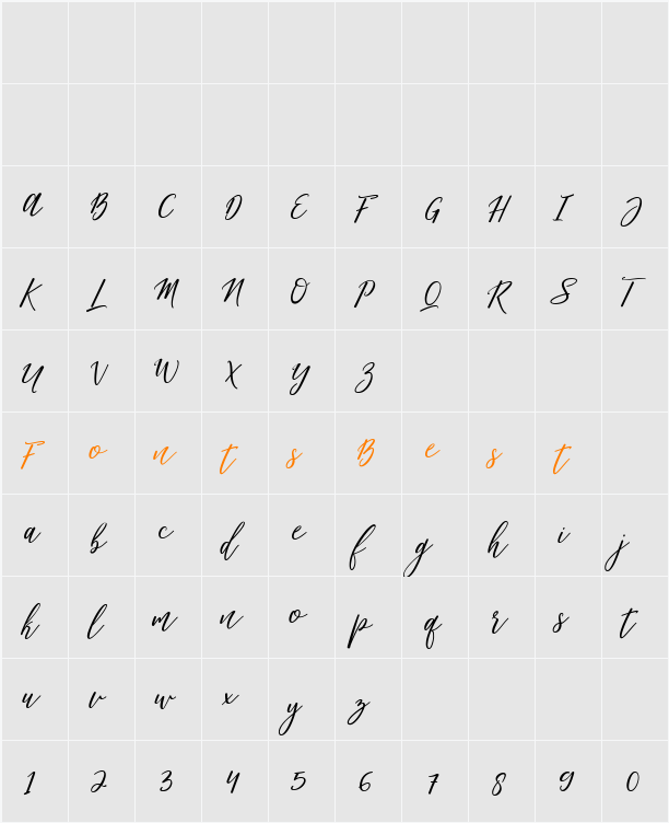 Matterhon  Character Map