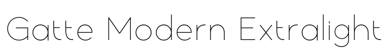 Gatte Modern Extralight Font Image