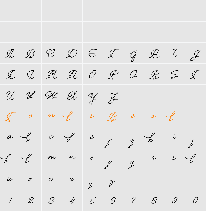 Appenzell Character Map