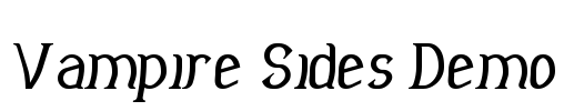 Vampire Sides Demo Font Image