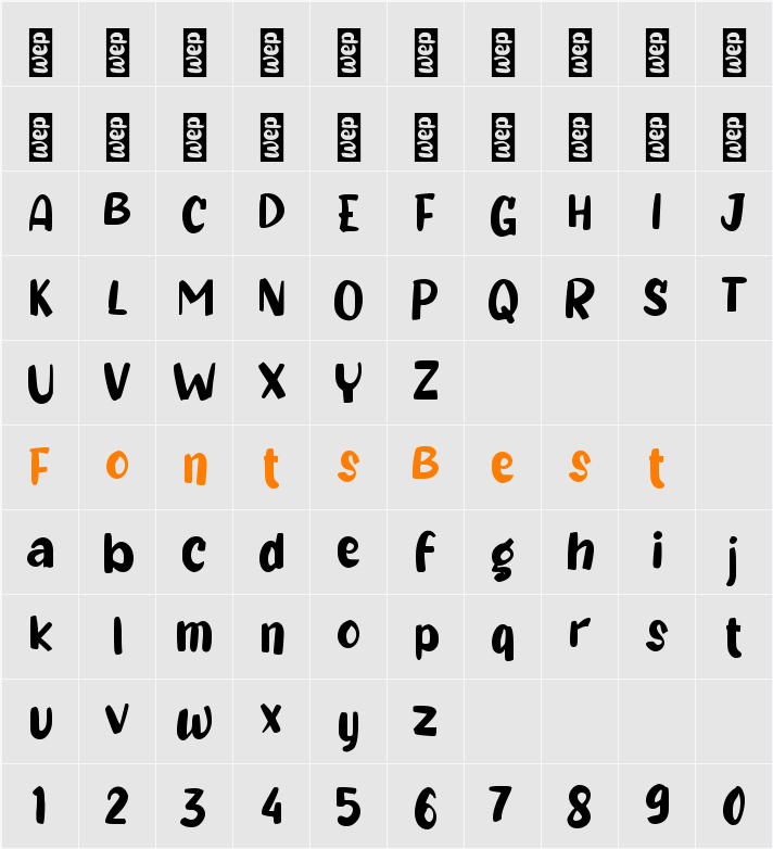 f Flying Bird Character Map