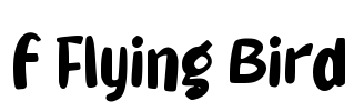 f Flying Bird Font Image