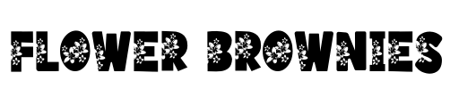 Flower Brownies Font Image