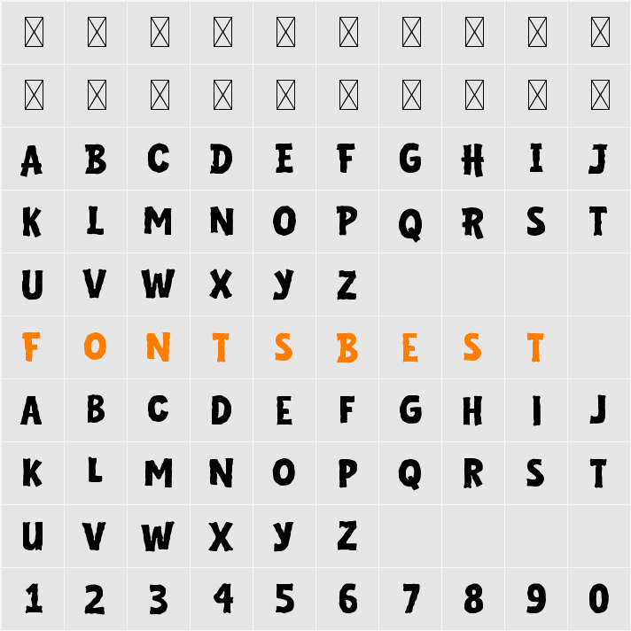 Wicked Type Character Map