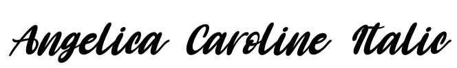 Angelica Caroline Italic Font Image