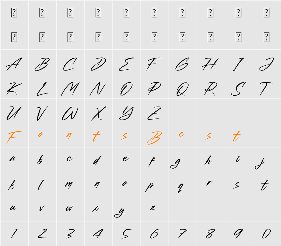 Phorenix Dashtime Character Map
