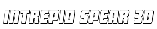 Intrepid Spear 3D Font Image