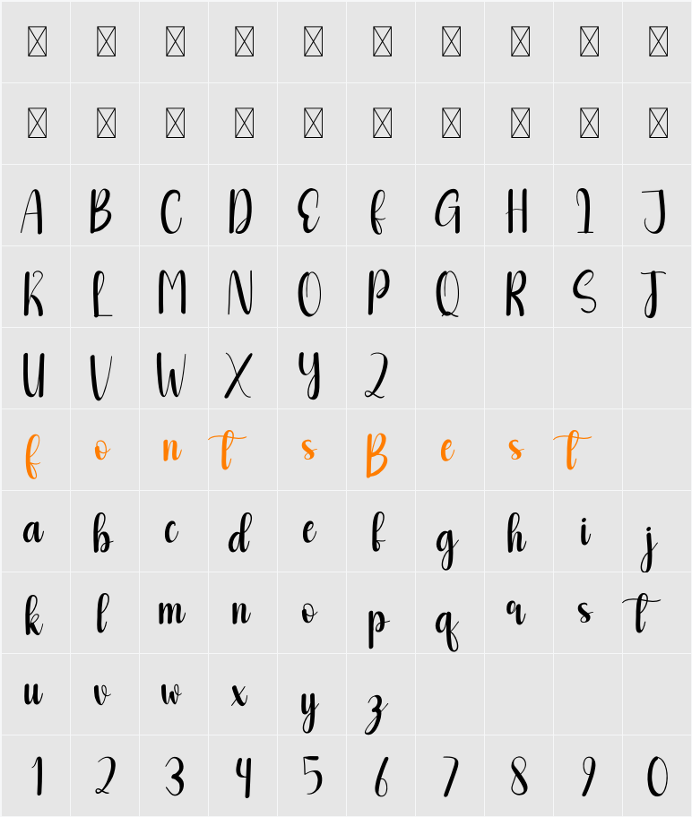Sunny Character Map