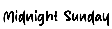 Midnight Sunday Font Image