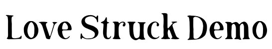 Love Struck Demo Font Image