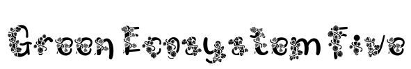 Green Ecosystem Five Font Image