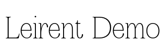 Leirent Demo Font Image