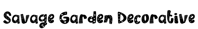 Savage Garden Decorative Font Image
