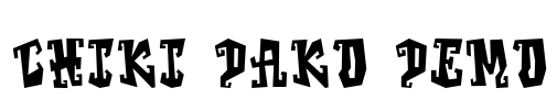 Chiki Dako DEMO Font Image