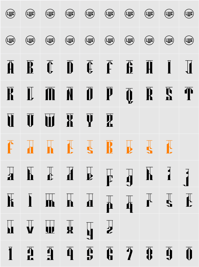 Angklung Bamboo Character Map