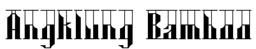 Angklung Bamboo Font Image