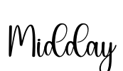 Midday Font Image