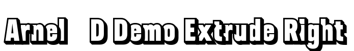 Arnel 3D Demo Extrude Right Font Image