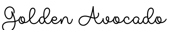 Golden Avocado Font Image