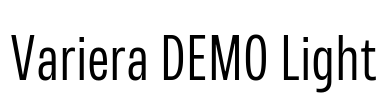 Variera DEMO Light Font Image