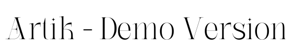 Artik - Demo Version Font Image
