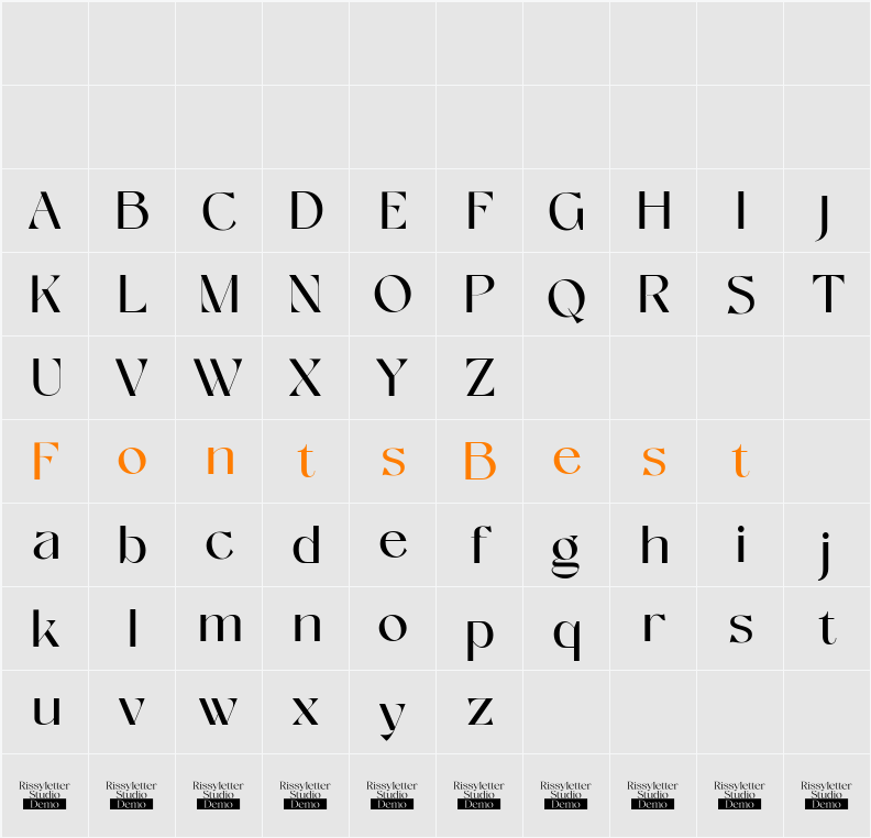 Melforine Character Map
