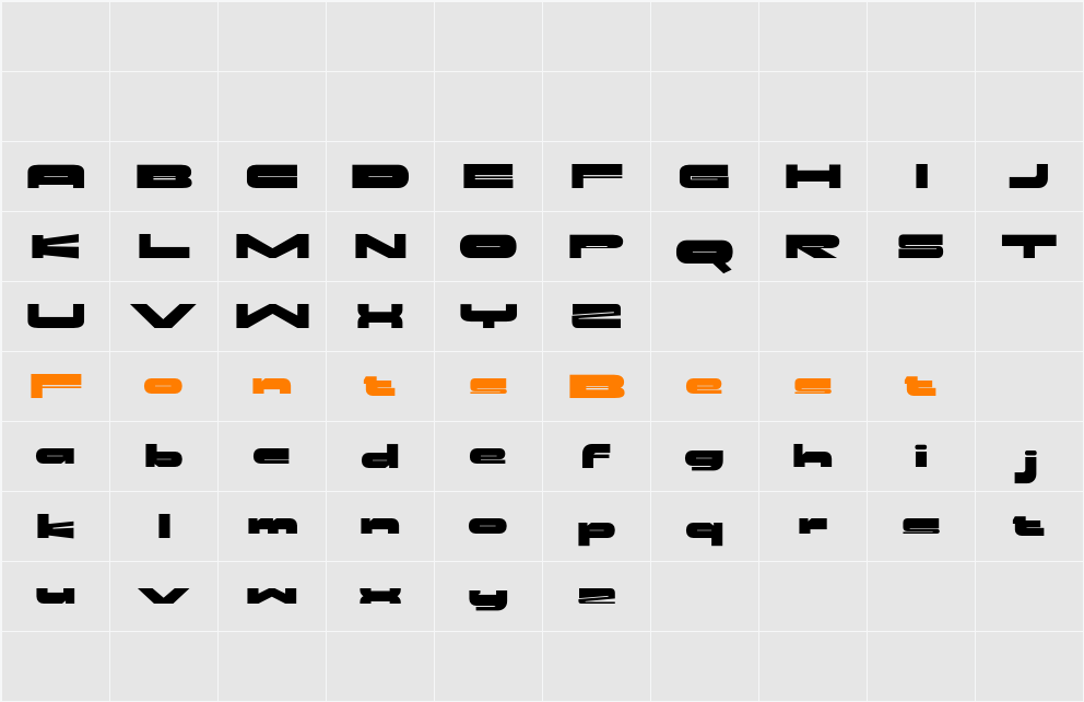 CS Volans Demo Character Map