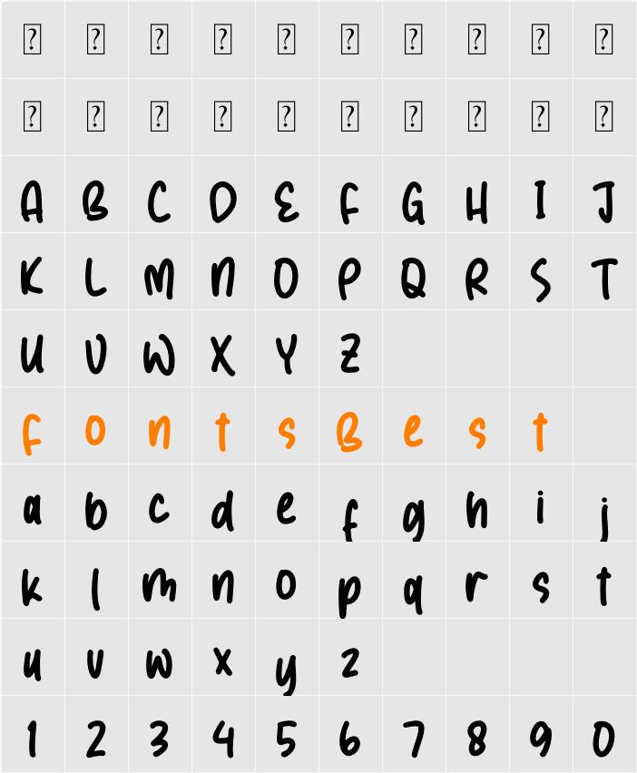 MIGHUEL Character Map